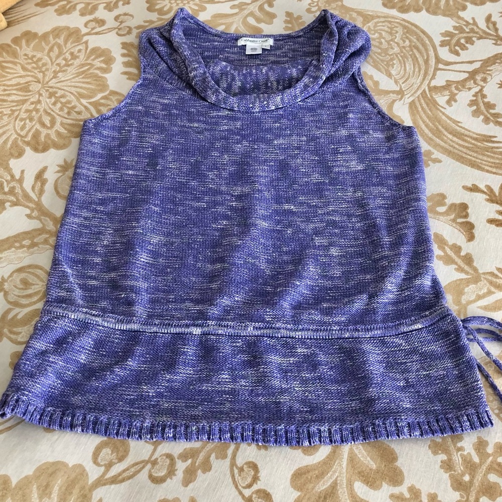 Coldwater Creek Sleeveless Cowlneck Top